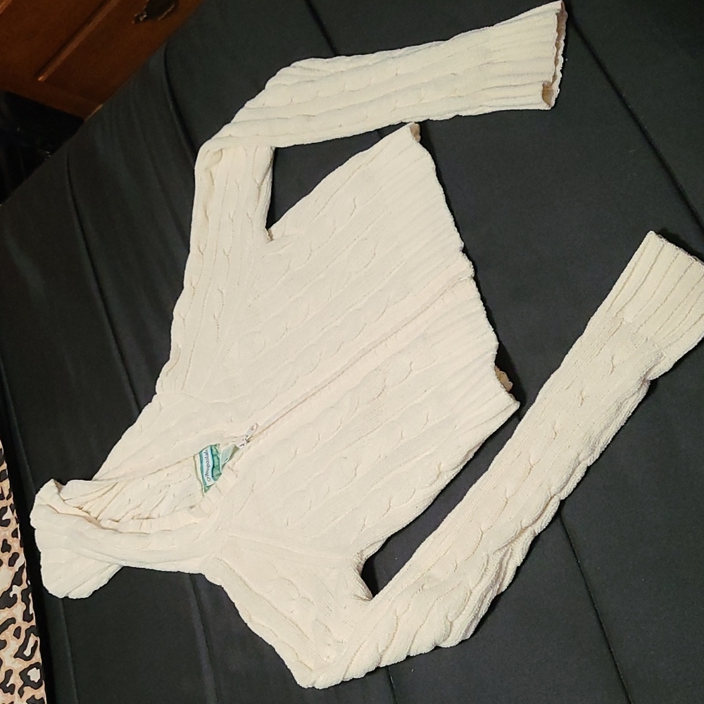 Aeropostale shrug sweater, beige, Size Large